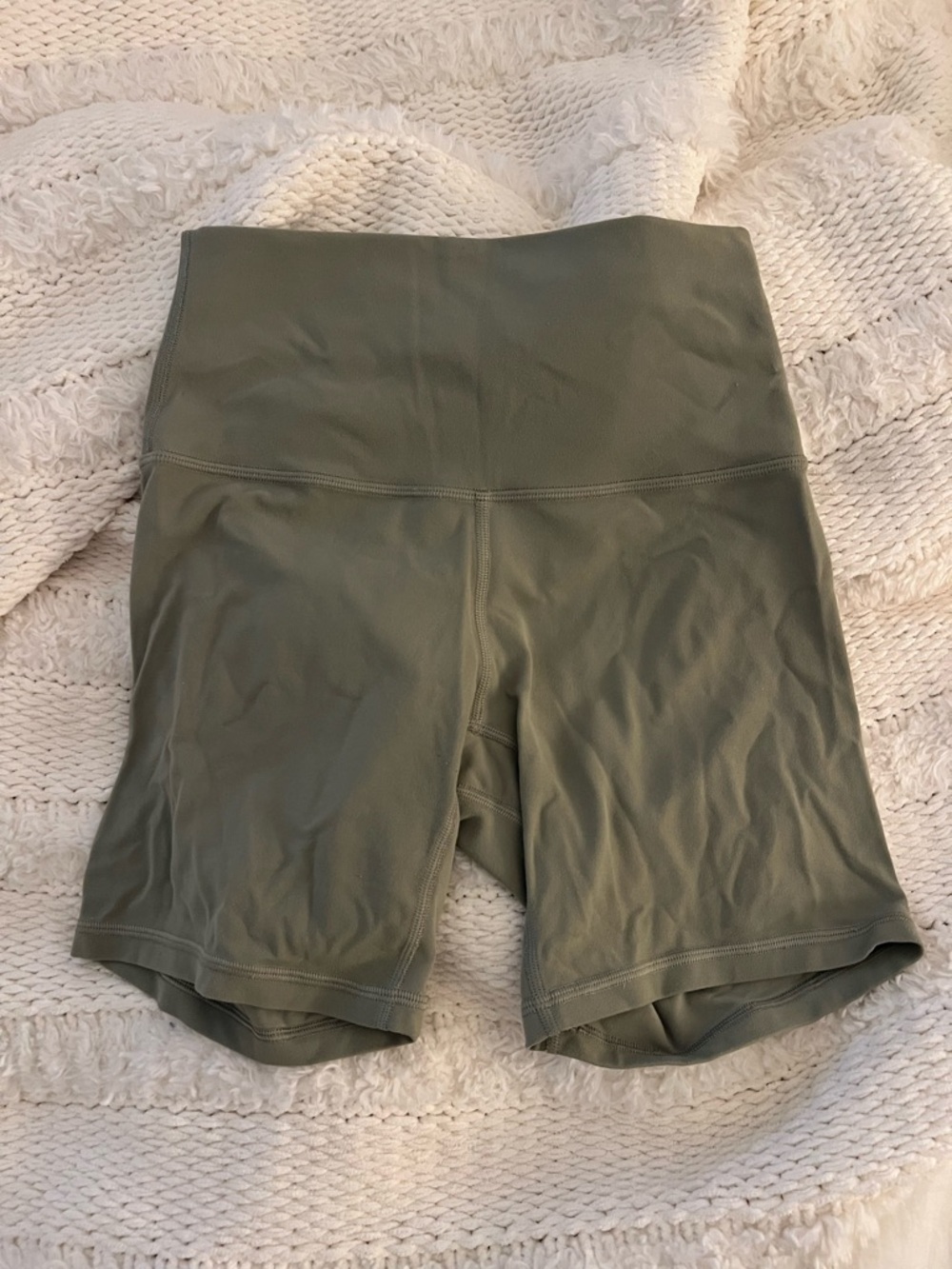 lululemon Align Sage Green 6” Bike Shorts, size 4